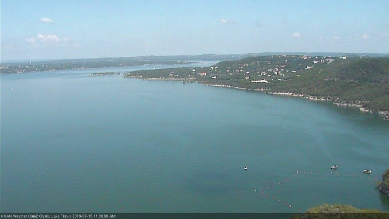 Lake Travis webcam, July 15, 2019 10:40 AM CT