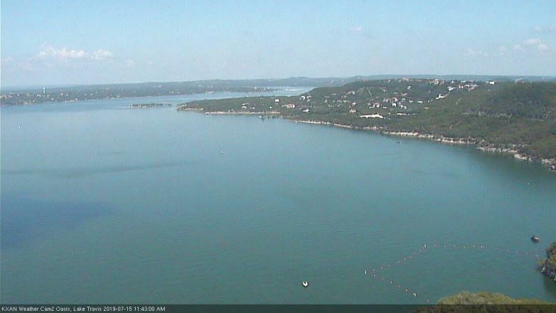 Lake Travis webcam, July 15, 2019 10:45 AM CT