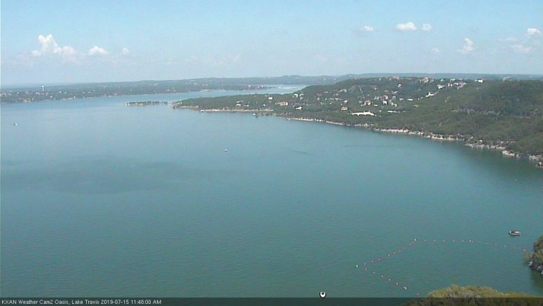 Lake Travis webcam, July 15, 2019 10:50 AM CT