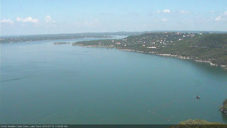 Lake Travis webcam, July 15, 2019 10:55 AM CT