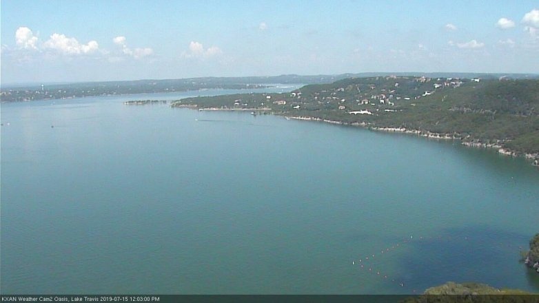 Lake Travis webcam, July 15, 2019 11:05 AM CT