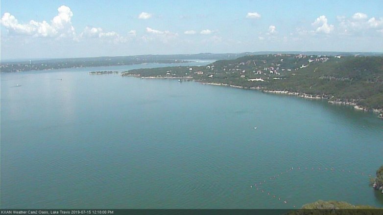 Lake Travis webcam, July 15, 2019 11:20 AM CT