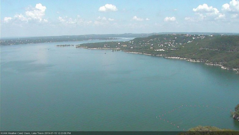 Lake Travis webcam, July 15, 2019 11:25 AM CT