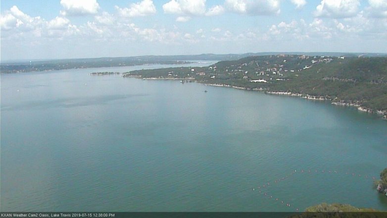 Lake Travis webcam, July 15, 2019 11:40 AM CT