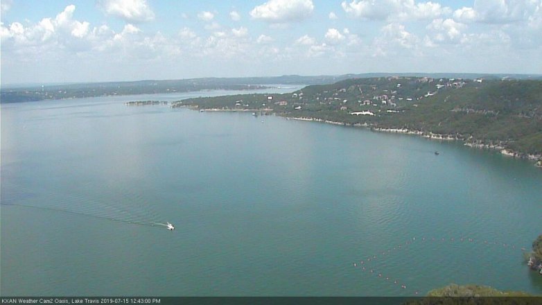 Lake Travis webcam, July 15, 2019 11:45 AM CT