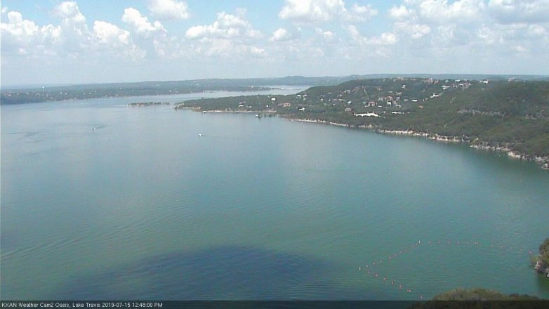 Lake Travis webcam, July 15, 2019 11:50 AM CT