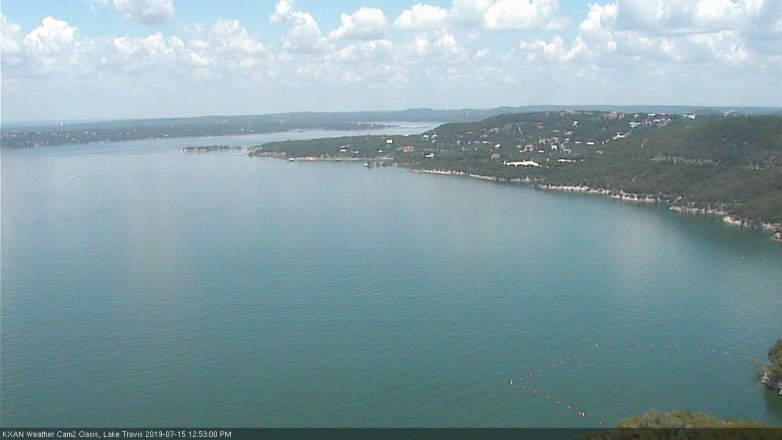 Lake Travis webcam, July 15, 2019 11:55 AM CT