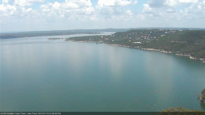 Lake Travis webcam, July 15, 2019 12:10 PM CT