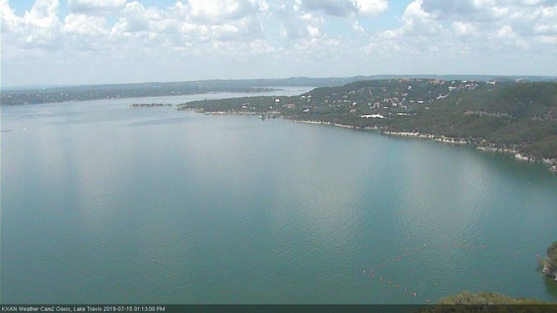 Lake Travis webcam, July 15, 2019 12:15 PM CT