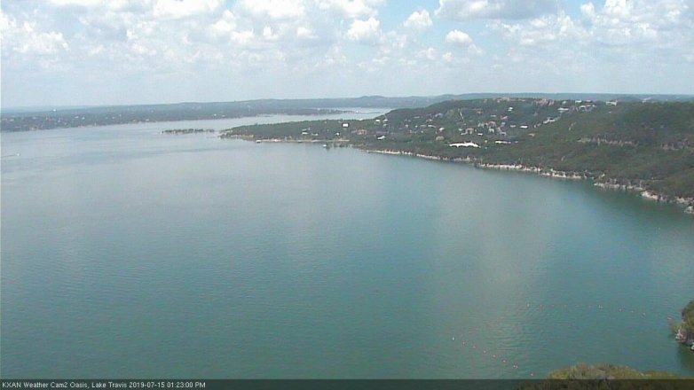 Lake Travis webcam, July 15, 2019 12:25 PM CT