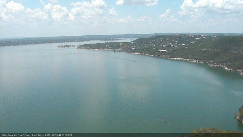 Lake Travis webcam, July 15, 2019 12:40 PM CT