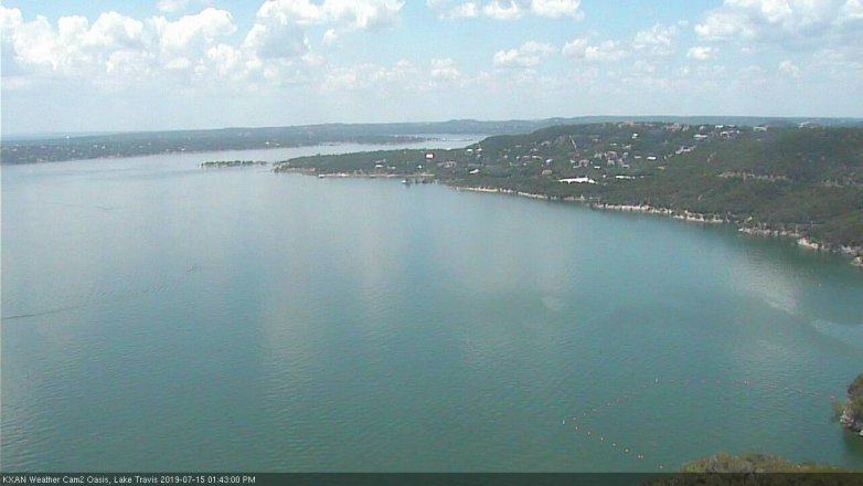 Lake Travis webcam, July 15, 2019 12:45 PM CT