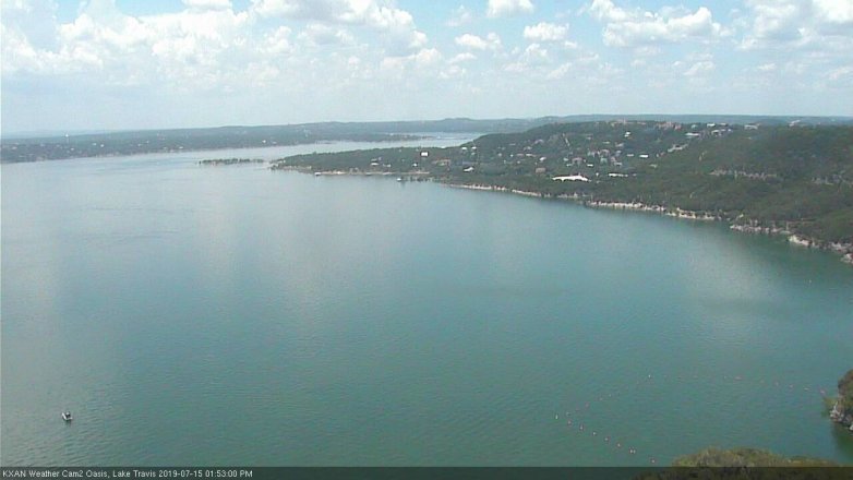 Lake Travis webcam, July 15, 2019 12:55 PM CT