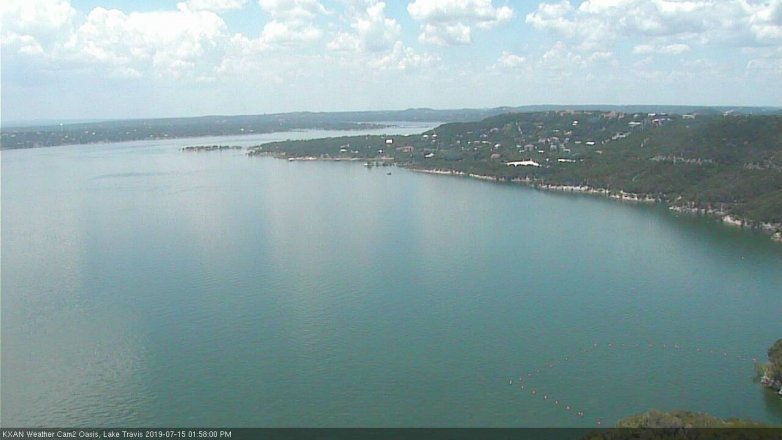 Lake Travis webcam, July 15, 2019 1:00 PM CT