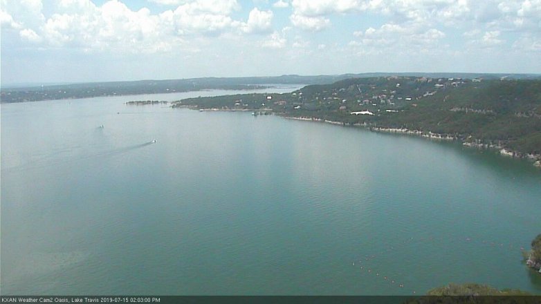 Lake Travis webcam, July 15, 2019 1:05 PM CT