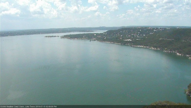 Lake Travis webcam, July 15, 2019 1:10 PM CT