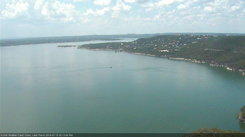 Lake Travis webcam, July 15, 2019 1:15 PM CT