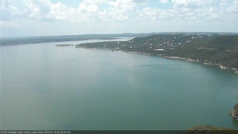 Lake Travis webcam, July 15, 2019 1:30 PM CT