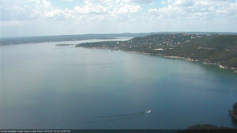 Lake Travis webcam, July 15, 2019 1:35 PM CT