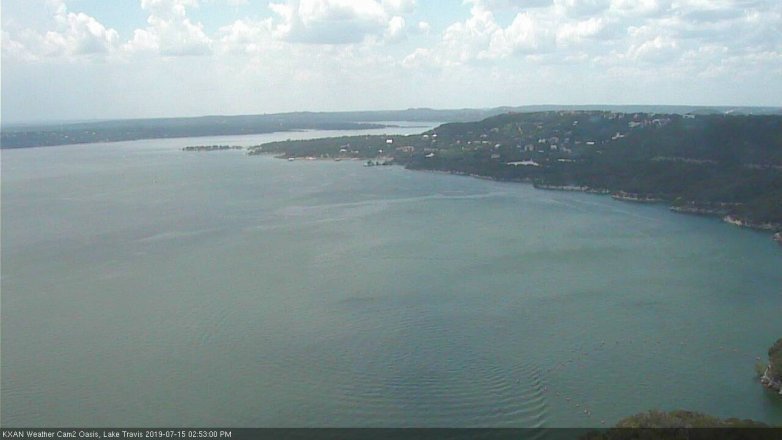 Lake Travis webcam, July 15, 2019 1:55 PM CT