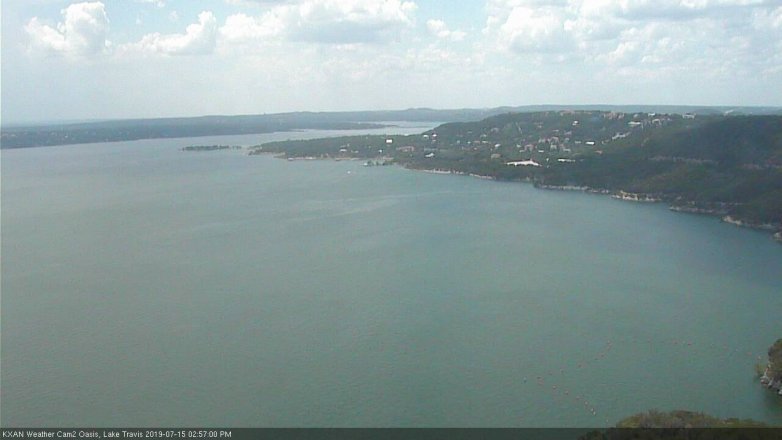Lake Travis webcam, July 15, 2019 2:00 PM CT