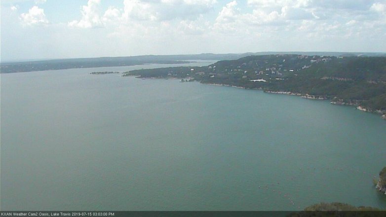 Lake Travis webcam, July 15, 2019 2:05 PM CT