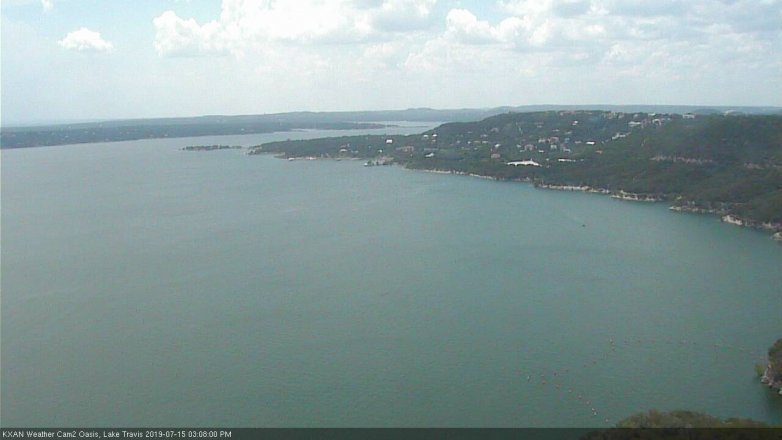 Lake Travis webcam, July 15, 2019 2:10 PM CT