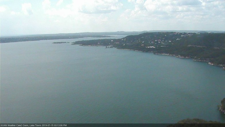 Lake Travis webcam, July 15, 2019 2:15 PM CT