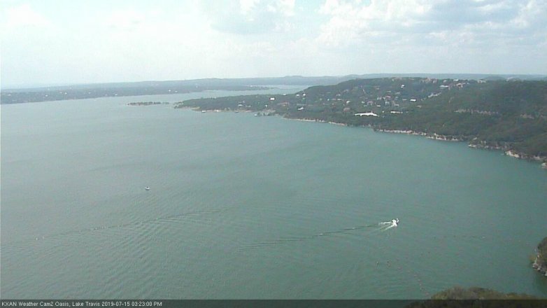 Lake Travis webcam, July 15, 2019 2:25 PM CT