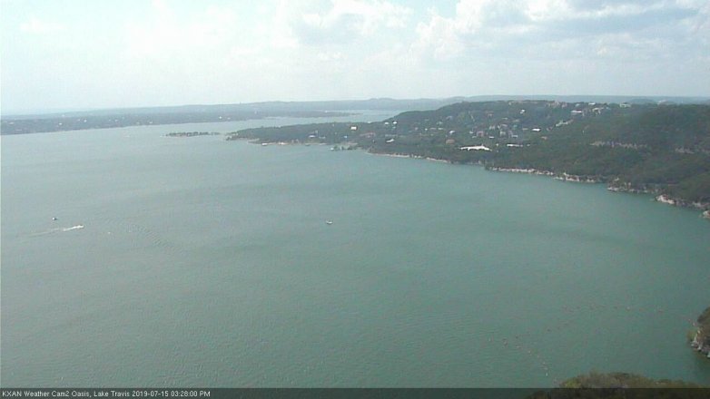Lake Travis webcam, July 15, 2019 2:30 PM CT
