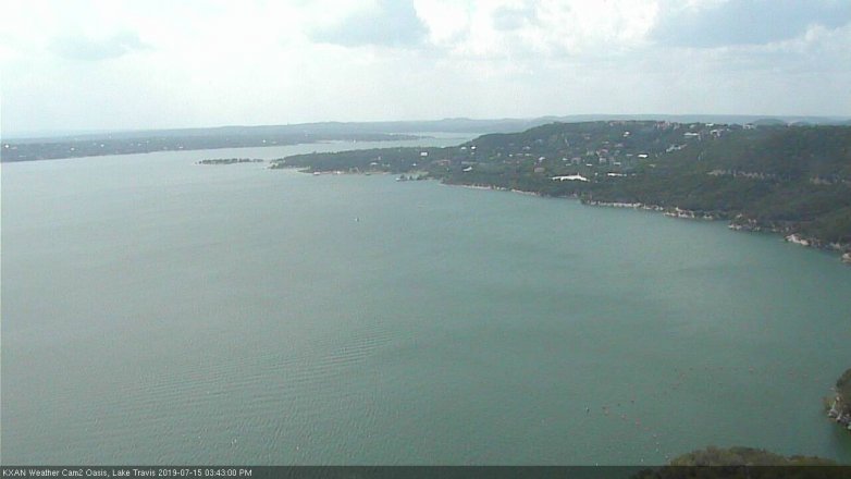 Lake Travis webcam, July 15, 2019 2:45 PM CT