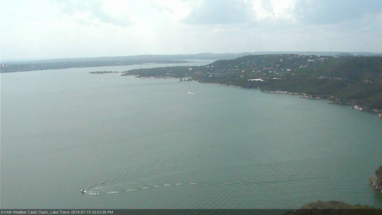 Lake Travis webcam, July 15, 2019 2:55 PM CT