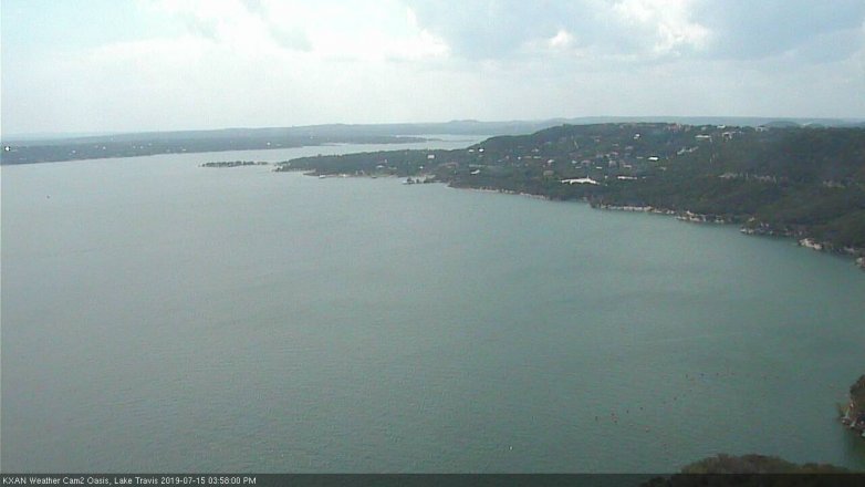 Lake Travis webcam, July 15, 2019 3:00 PM CT