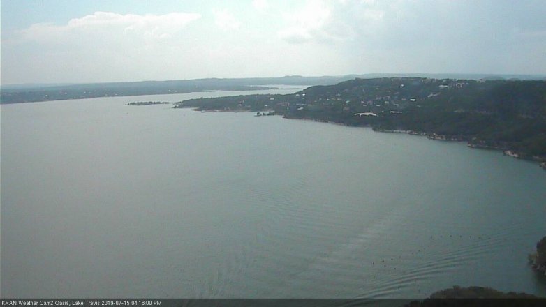 Lake Travis webcam, July 15, 2019 3:20 PM CT