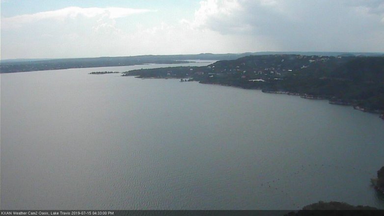 Lake Travis webcam, July 15, 2019 3:35 PM CT