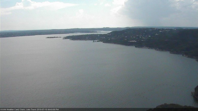 Lake Travis webcam, July 15, 2019 3:45 PM CT