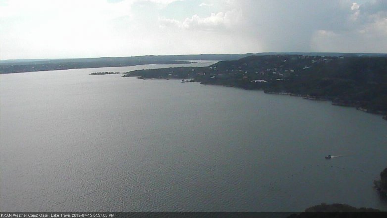 Lake Travis webcam, July 15, 2019 4:00 PM CT