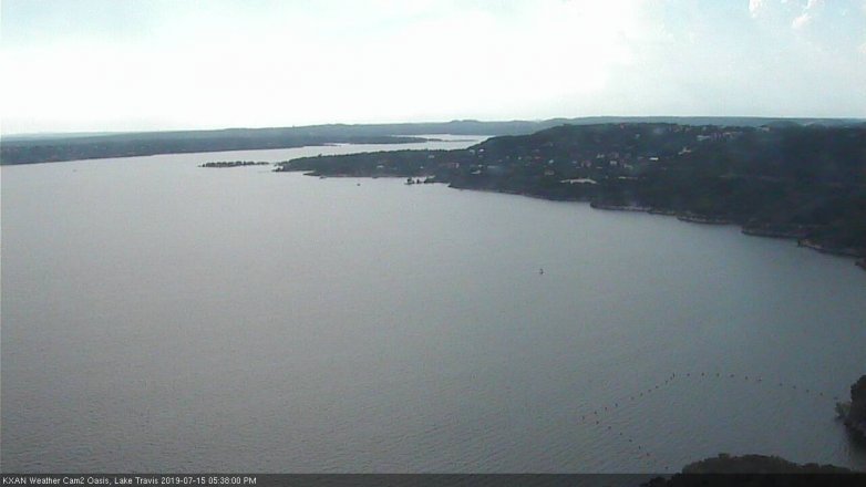 Lake Travis webcam, July 15, 2019 4:40 PM CT