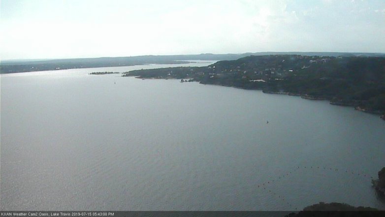 Lake Travis webcam, July 15, 2019 4:45 PM CT
