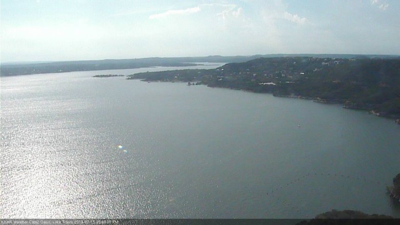 Lake Travis webcam, July 15, 2019 4:50 PM CT