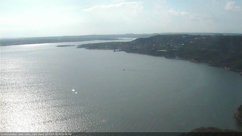 Lake Travis webcam, July 15, 2019 4:55 PM CT
