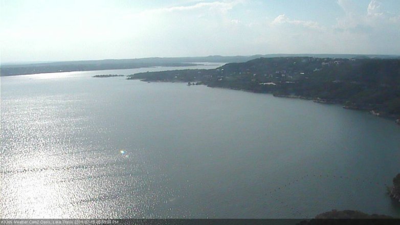 Lake Travis webcam, July 15, 2019 5:00 PM CT