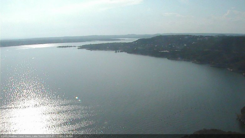 Lake Travis webcam, July 15, 2019 5:15 PM CT
