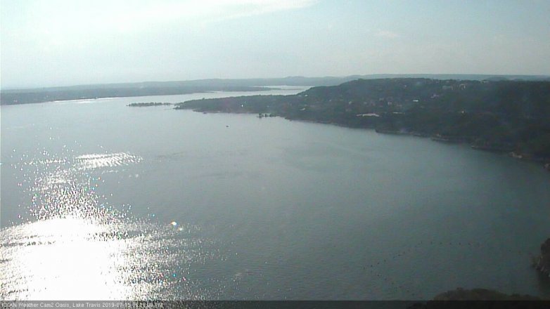Lake Travis webcam, July 15, 2019 5:20 PM CT