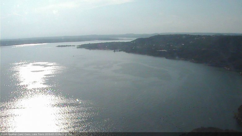 Lake Travis webcam, July 15, 2019 5:25 PM CT