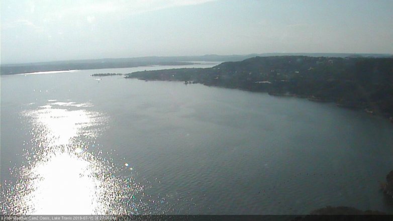 Lake Travis webcam, July 15, 2019 5:30 PM CT