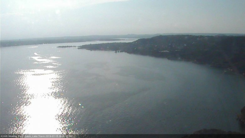 Lake Travis webcam, July 15, 2019 5:35 PM CT