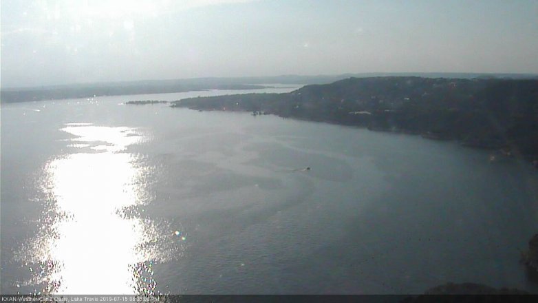 Lake Travis webcam, July 15, 2019 5:40 PM CT