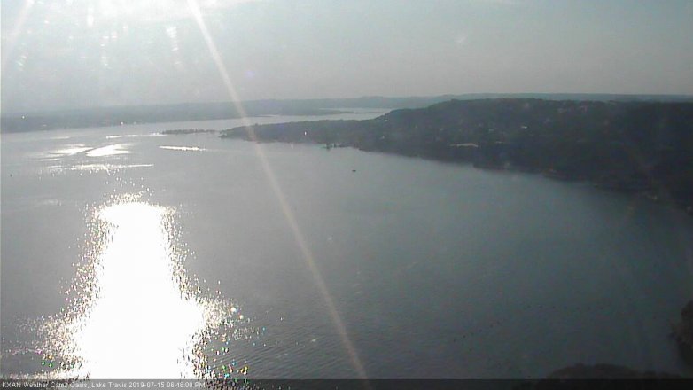 Lake Travis webcam, July 15, 2019 5:50 PM CT
