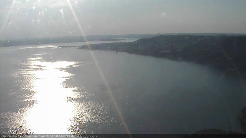Lake Travis webcam, July 15, 2019 5:55 PM CT